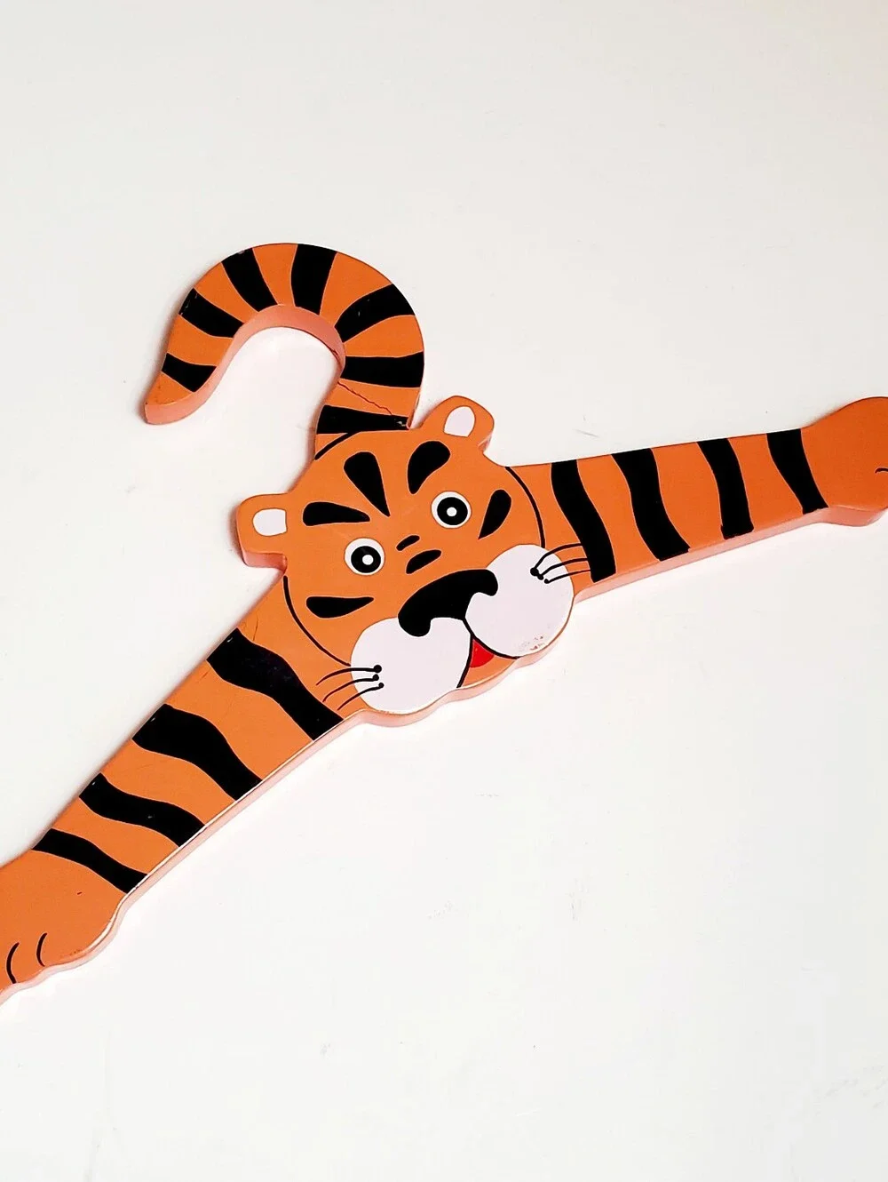 Lion and Tiger 2 Piece Wooden Handpainted Nursery Hanger Set